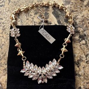 CAbi Gold Necklace with Crystal Accents
